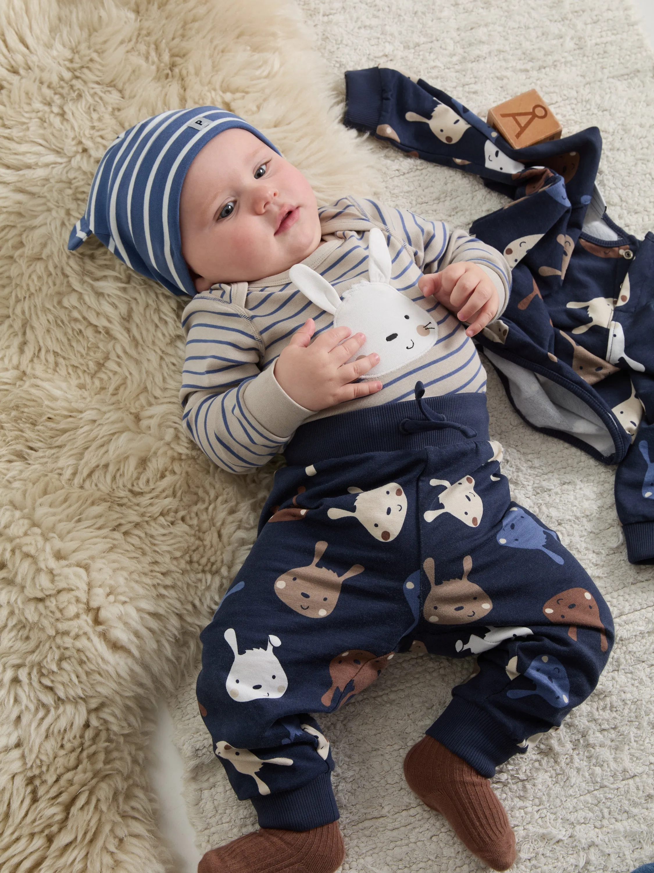 Bunny Print Baby Joggers