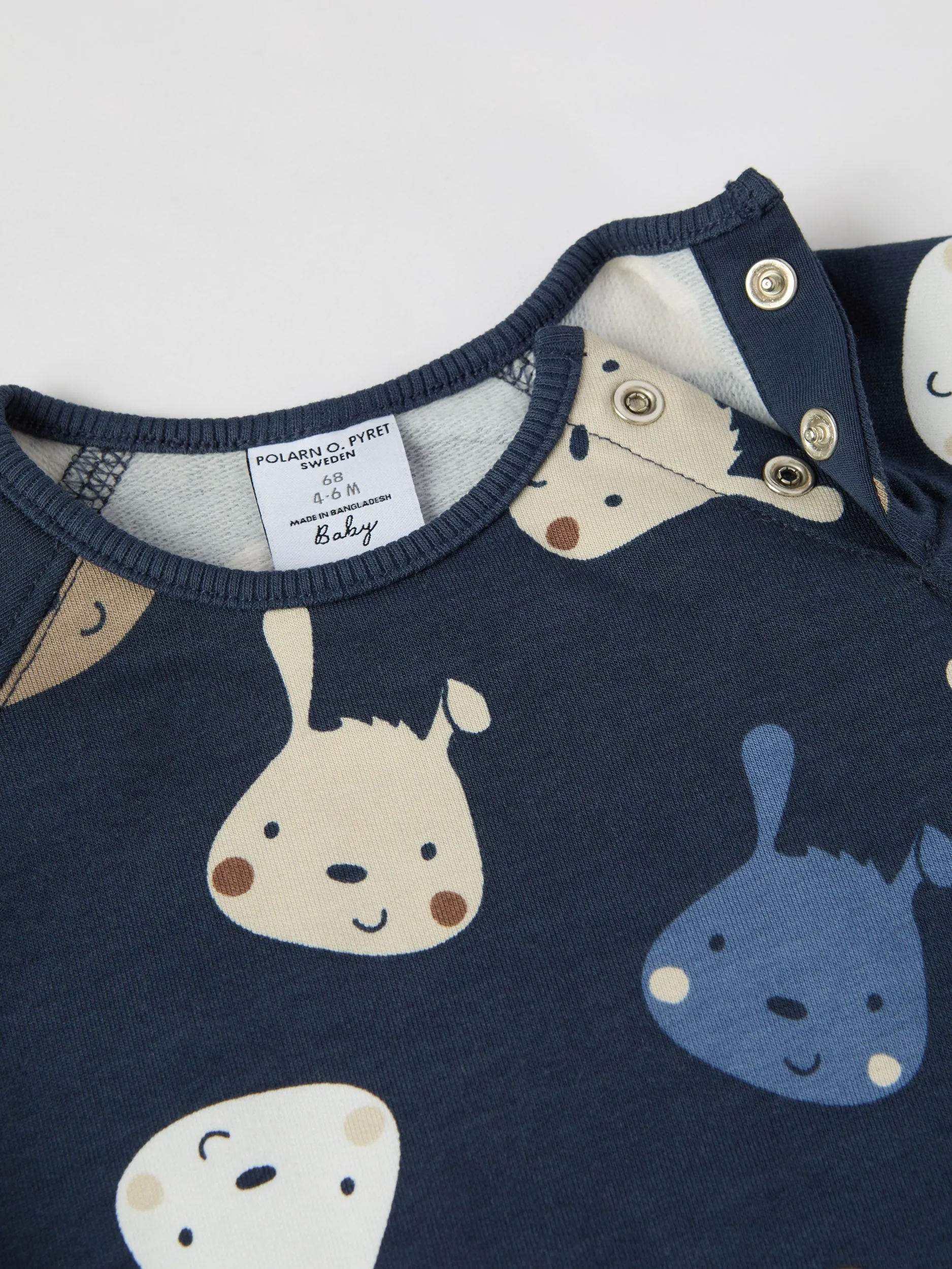 Bunny Print Baby Sweatshirt