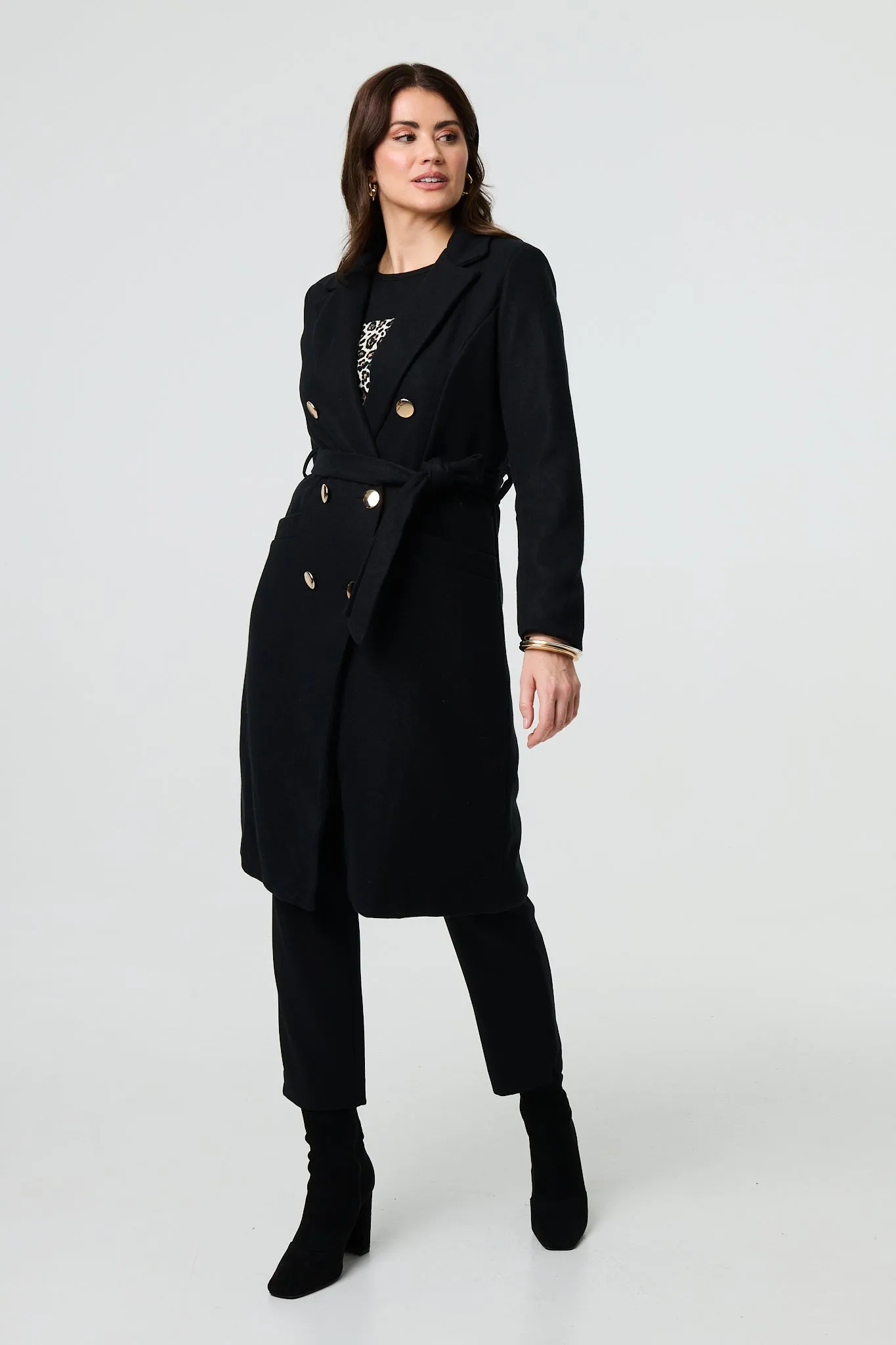 Button Front Tailored Coat