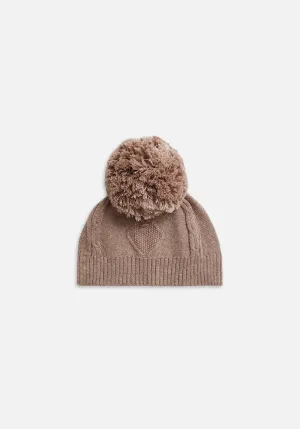 Cable Knit Beanie - Taupe