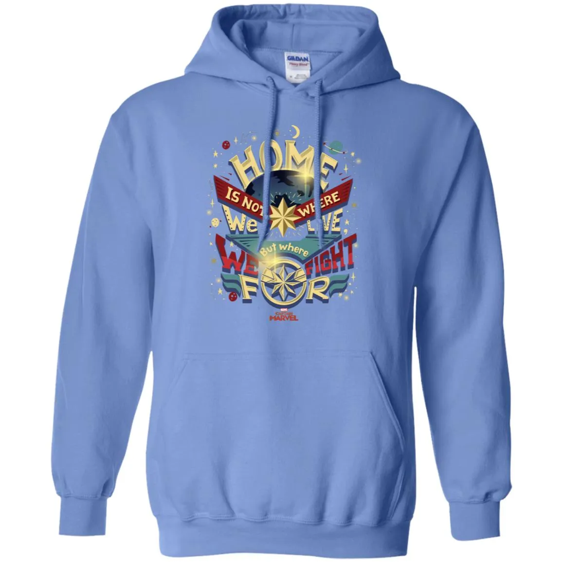 Captain Marvel Home Is What We Fight For Pullover Hoodie Sweatshirt