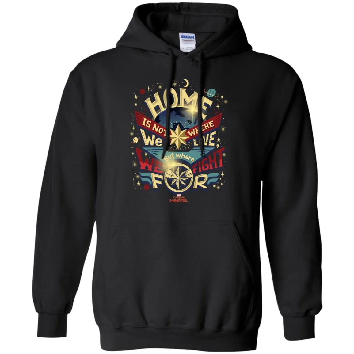 Captain Marvel Home Is What We Fight For Pullover Hoodie Sweatshirt