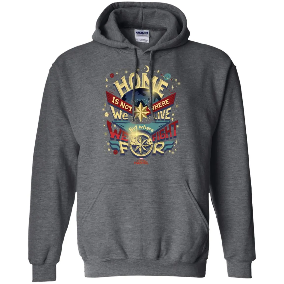 Captain Marvel Home Is What We Fight For Pullover Hoodie Sweatshirt