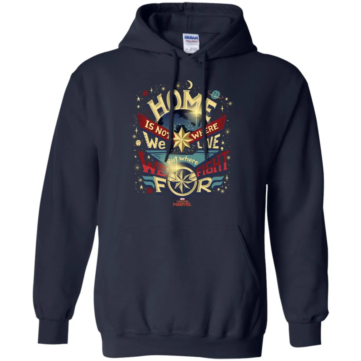 Captain Marvel Home Is What We Fight For Pullover Hoodie Sweatshirt