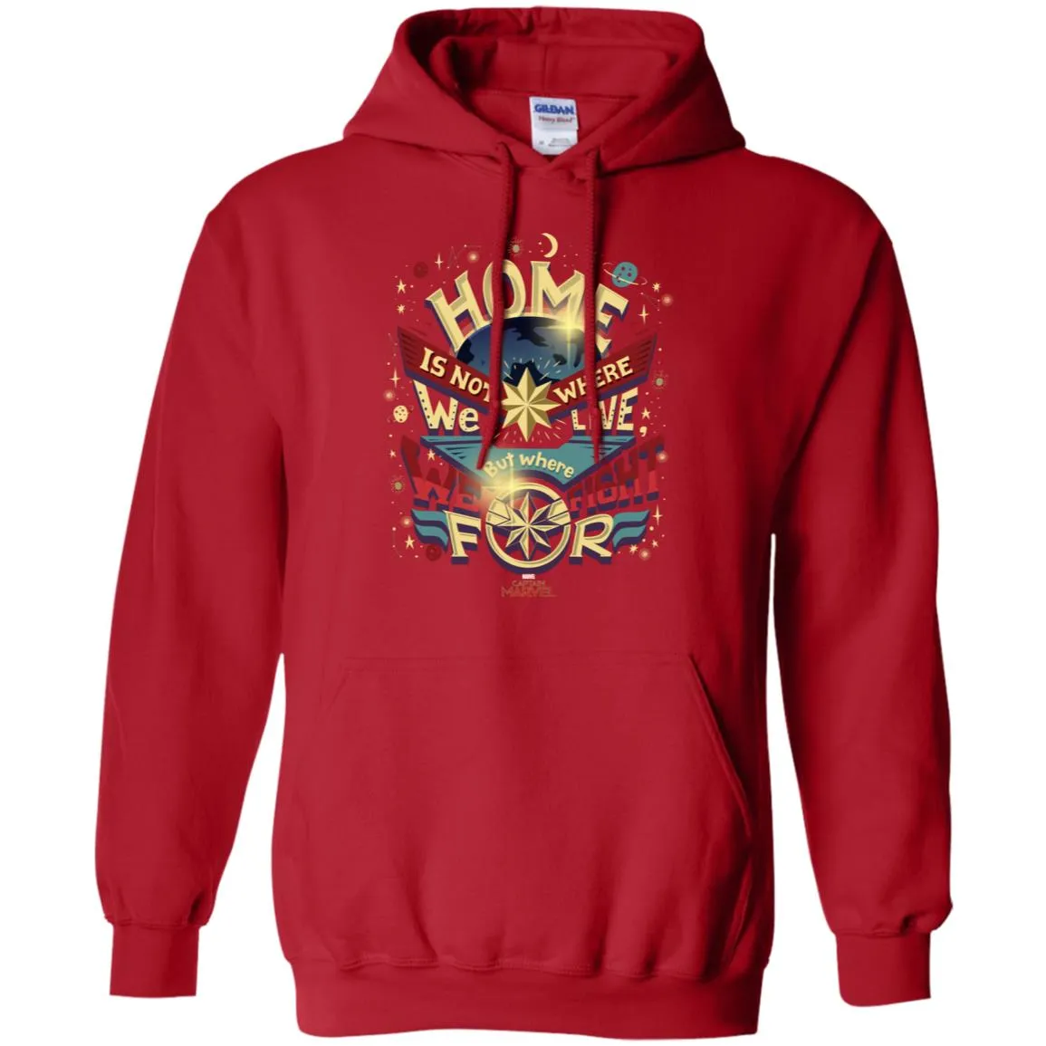 Captain Marvel Home Is What We Fight For Pullover Hoodie Sweatshirt