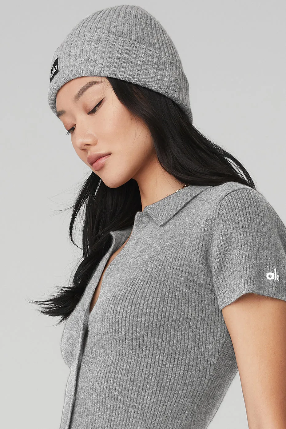 Cashmere Beanie - Dove Grey Heather