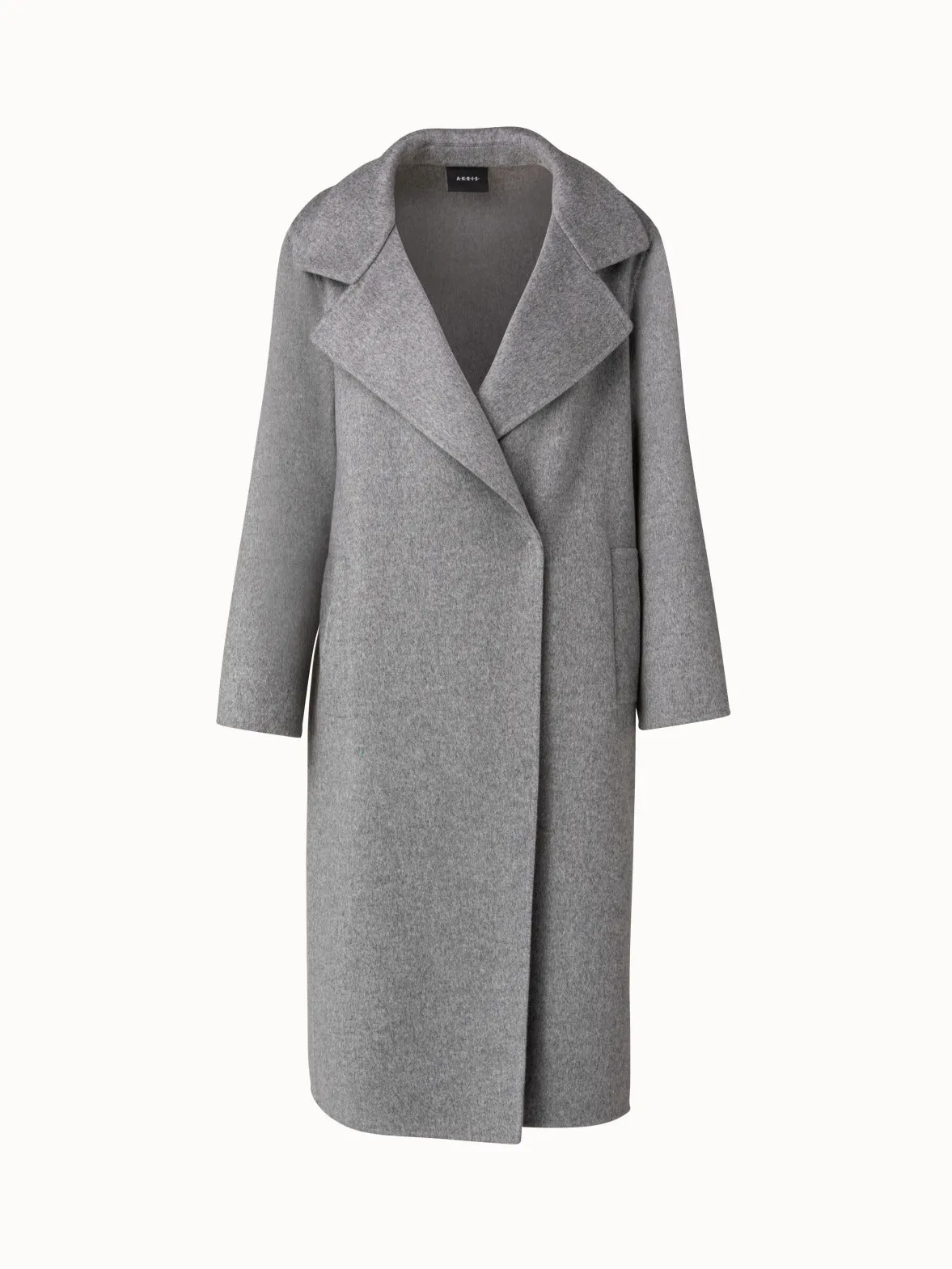 Cashmere Double-Face Melange Trench Coat