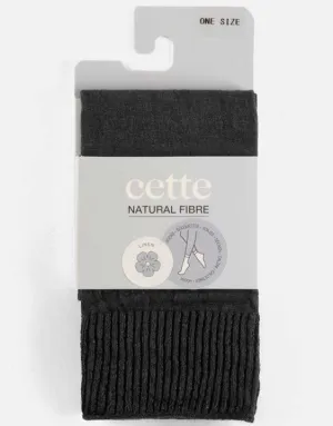 Cette Linen Socks 290-12 Black