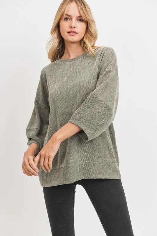 Cherish Chenille Top - Sage