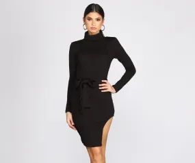 Chic With An Edge Sweater Dress