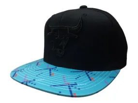 Chicago Bulls Mitchell & Ness Black & Turquoise Adj. Snapback Flat Bill Hat Cap