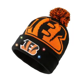 Cincinnati Bengals NFL Cropped Logo Light Up Knit Beanie