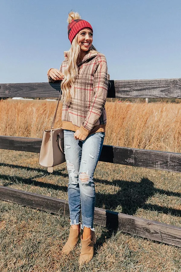 Classic Style Plaid Pullover