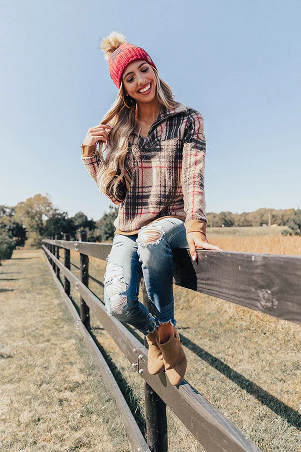 Classic Style Plaid Pullover