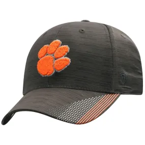 Clemson Tigers TOW Black "Trace" Structured Flexfit Fitted Hat Cap