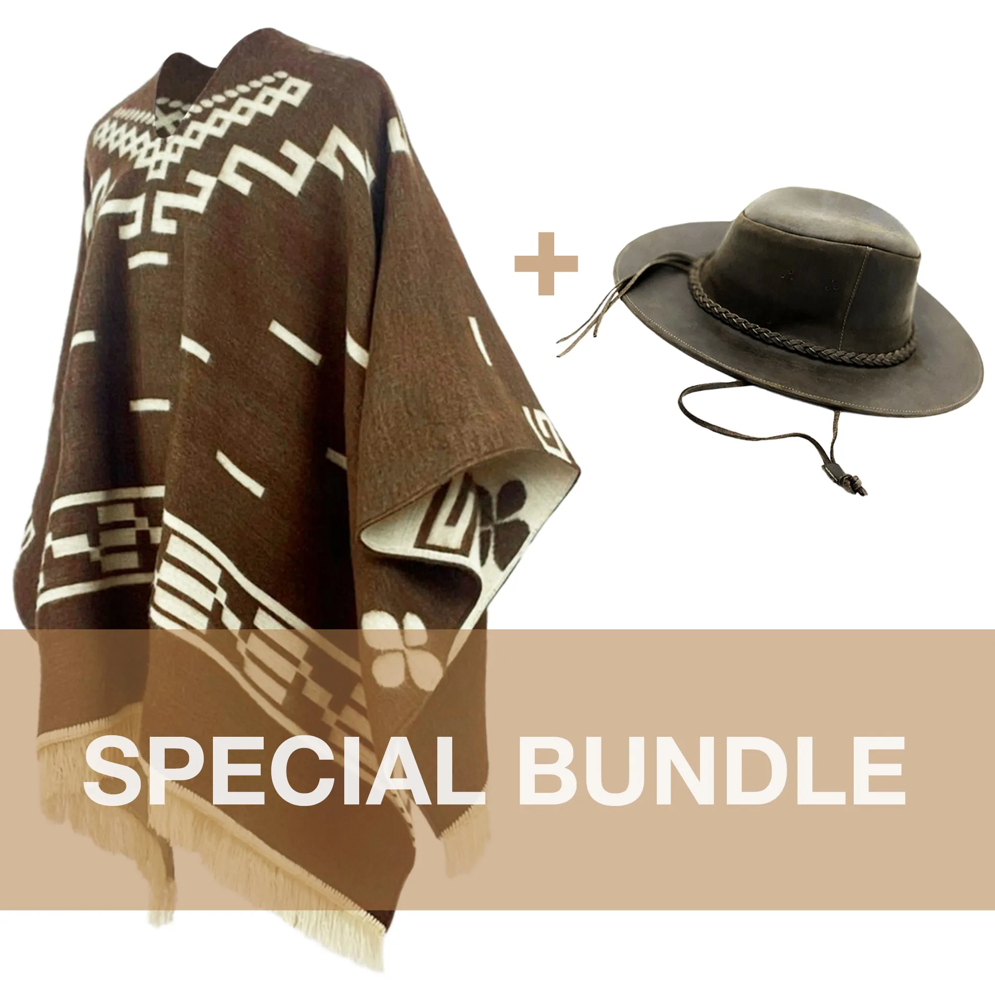 Clint Eastwood Western Cowboy bundle - buy a poncho and a hat and SAVE!