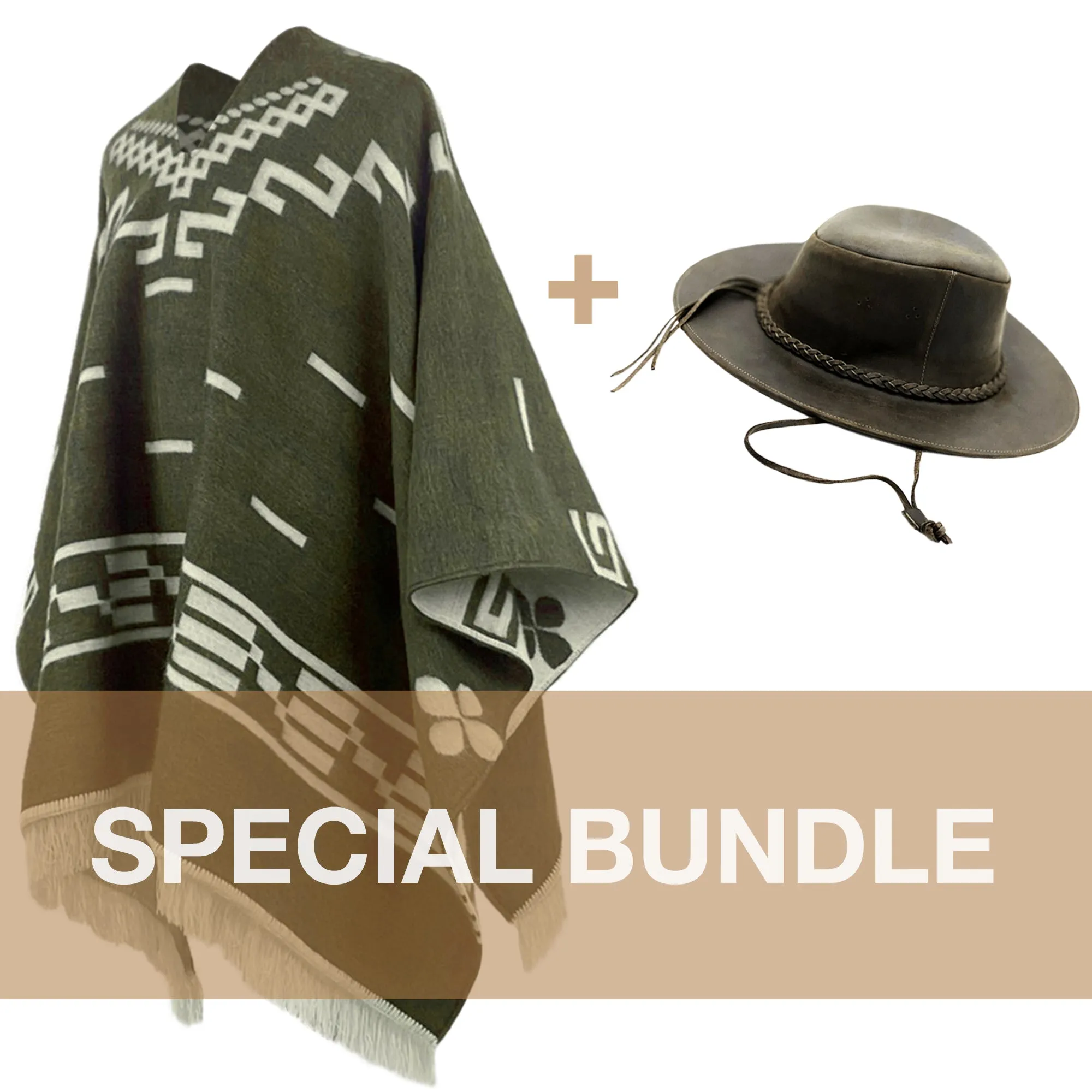 Clint Eastwood Western Cowboy bundle - buy a poncho and a hat and SAVE!