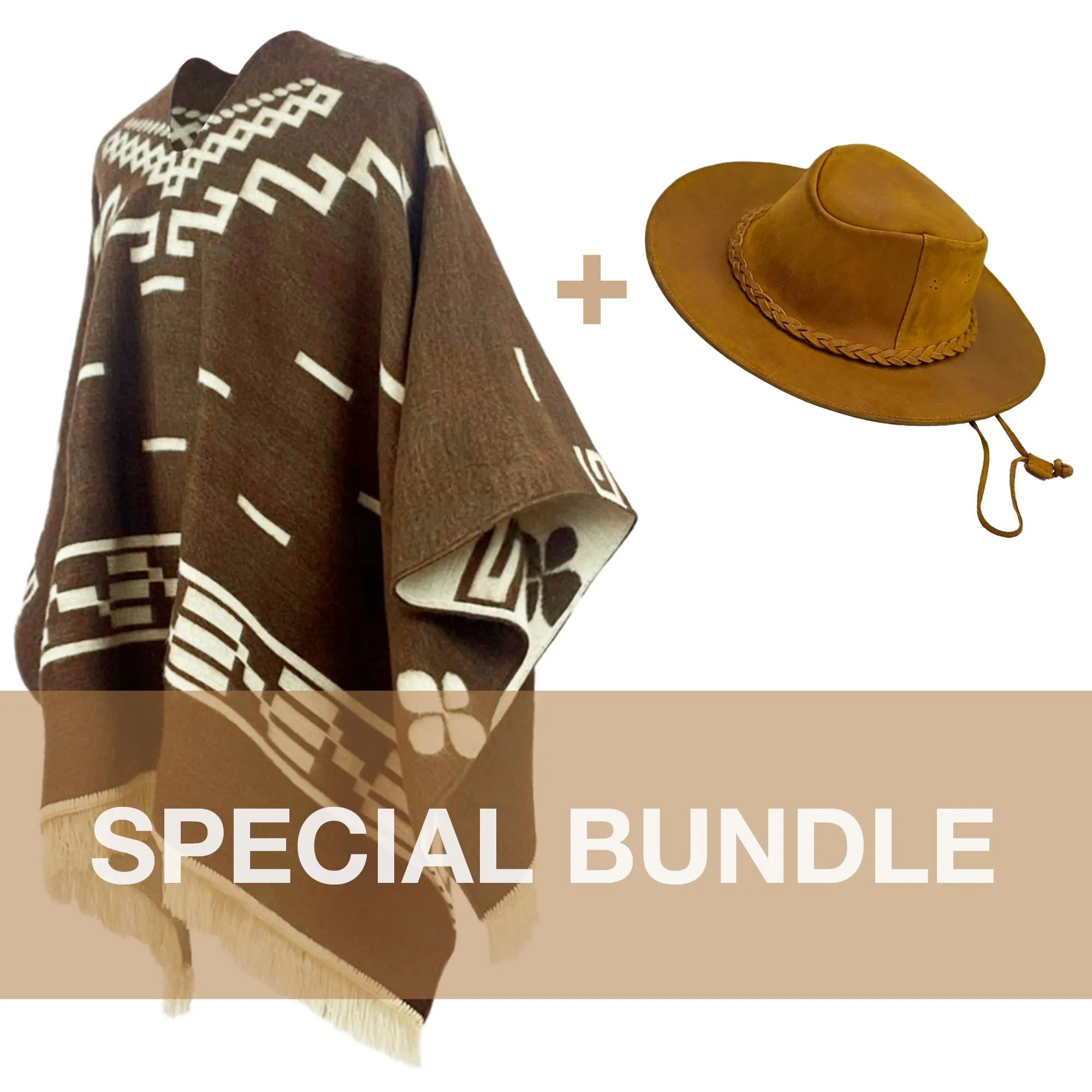 Clint Eastwood Western Cowboy bundle - buy a poncho and a hat and SAVE!