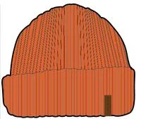 Compass Recycled Acrylic Beanie - Sunrise Orange