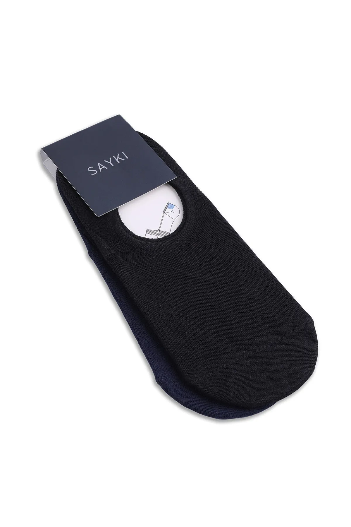 Cotton No Show Black - Navy Socks