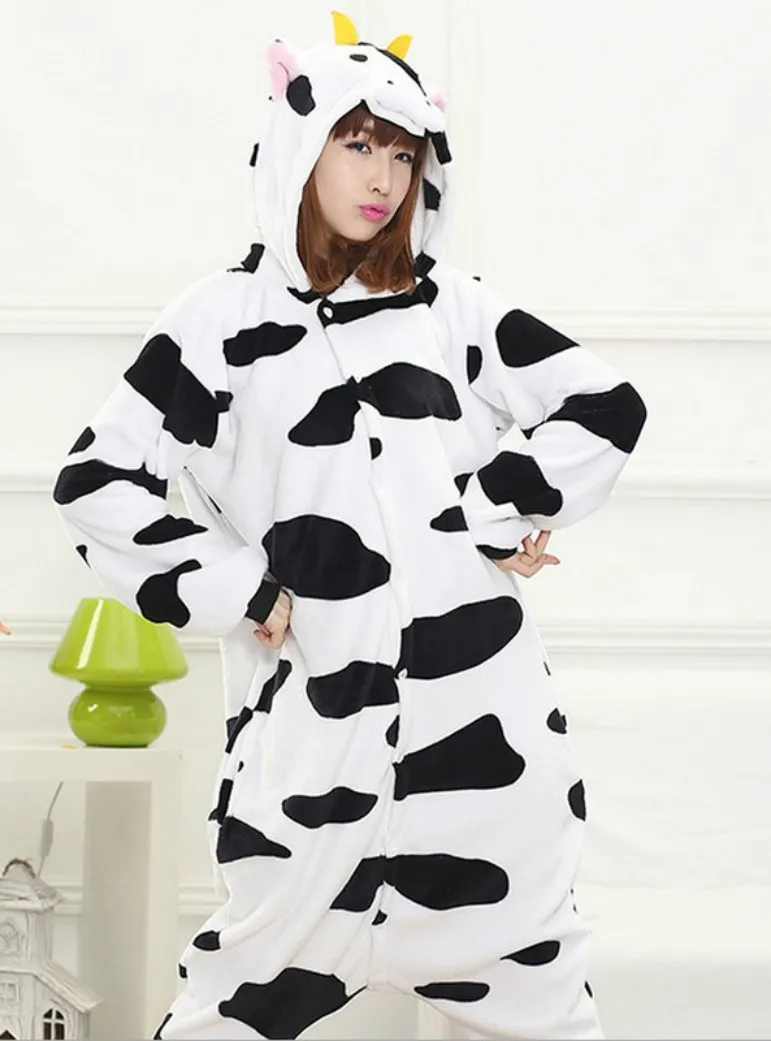 COW COSTUME PAJAMAS SLEEPWEAR ONESIE