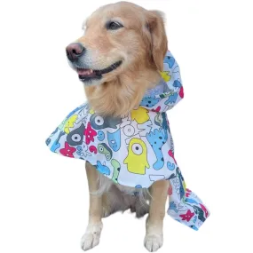 Cute Character Hooded Rain Poncho Cape for Dogs