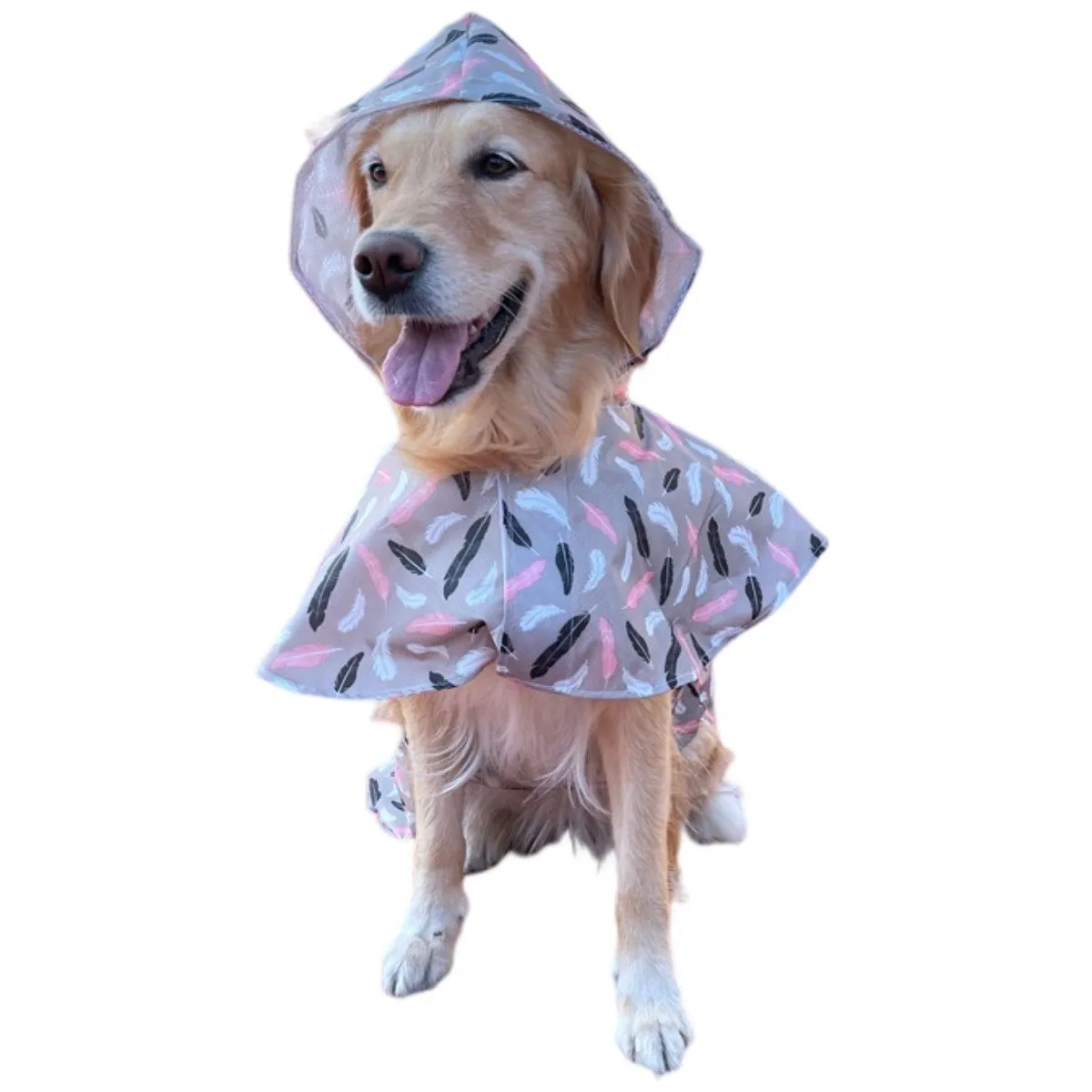 Cute Character Hooded Rain Poncho Cape for Dogs