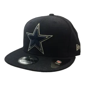 Dallas Cowboys New Era 9Fifty Navy Denim Structured Strapback Flat Bill Hat Cap