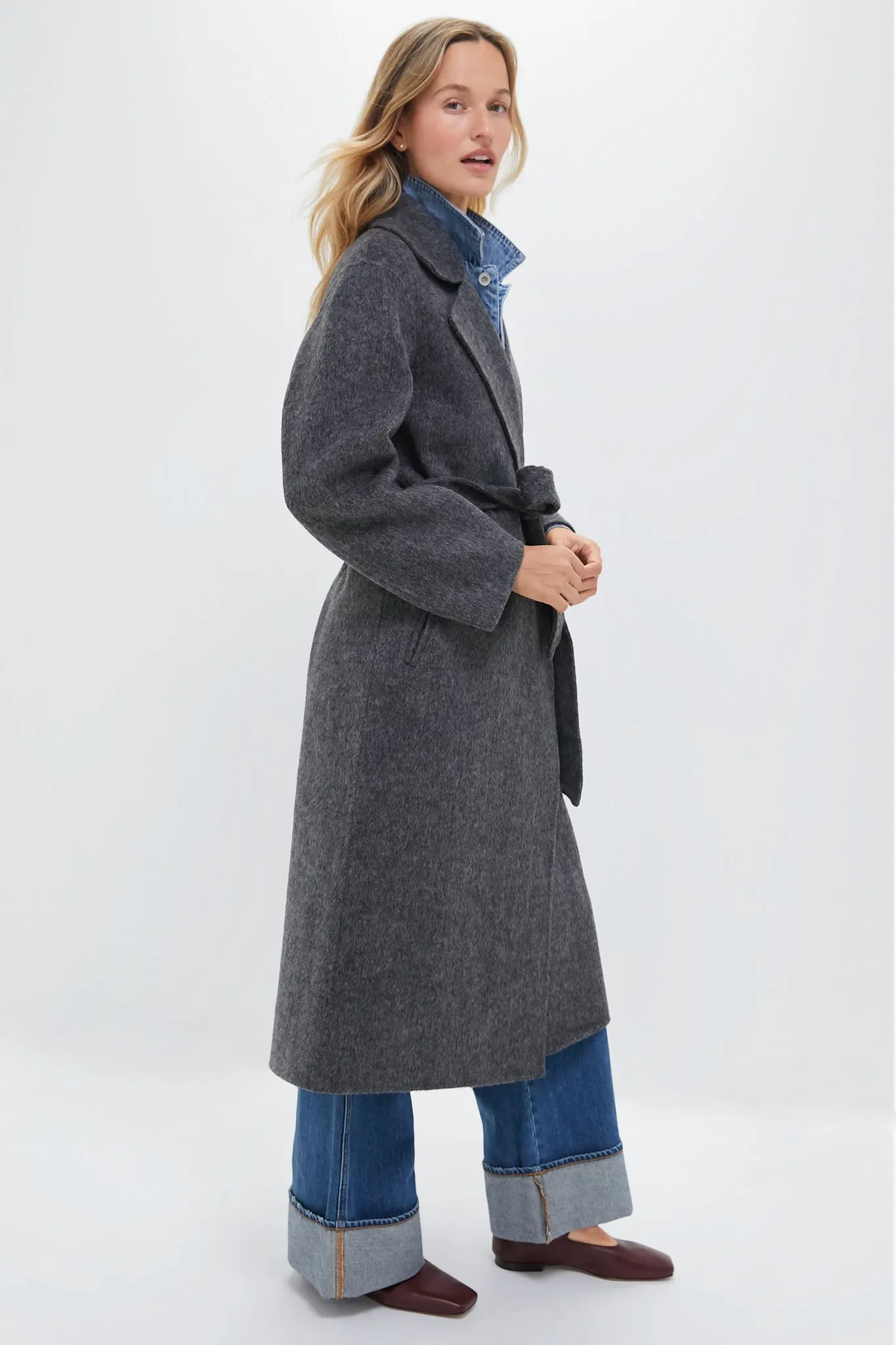 Dark Gray Georgia Wrap Coat