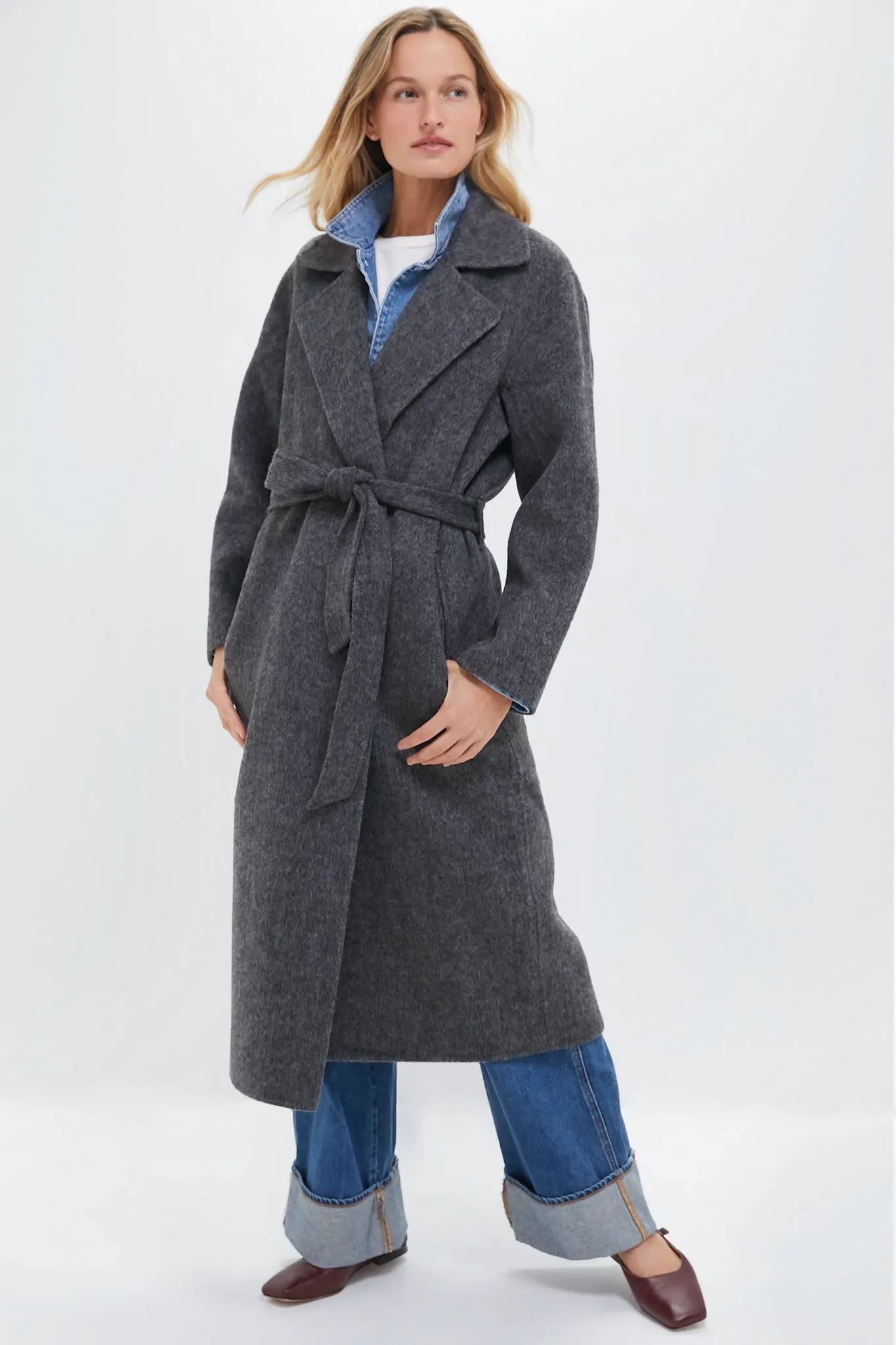 Dark Gray Georgia Wrap Coat