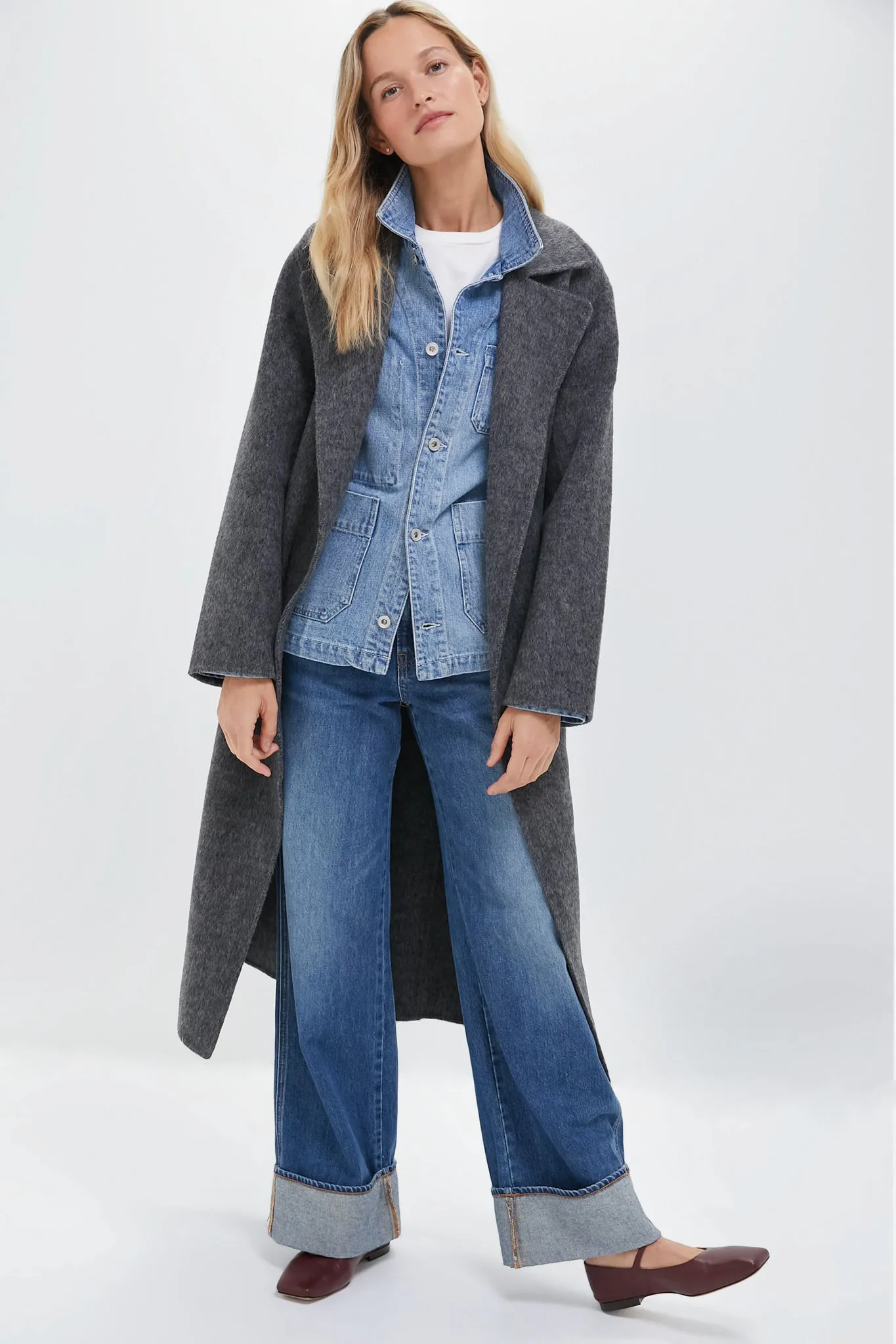 Dark Gray Georgia Wrap Coat