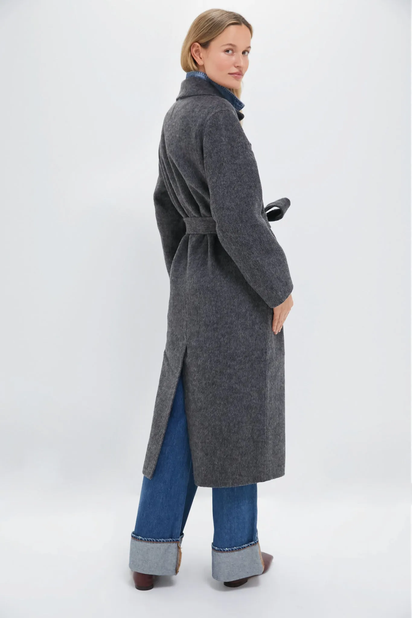 Dark Gray Georgia Wrap Coat