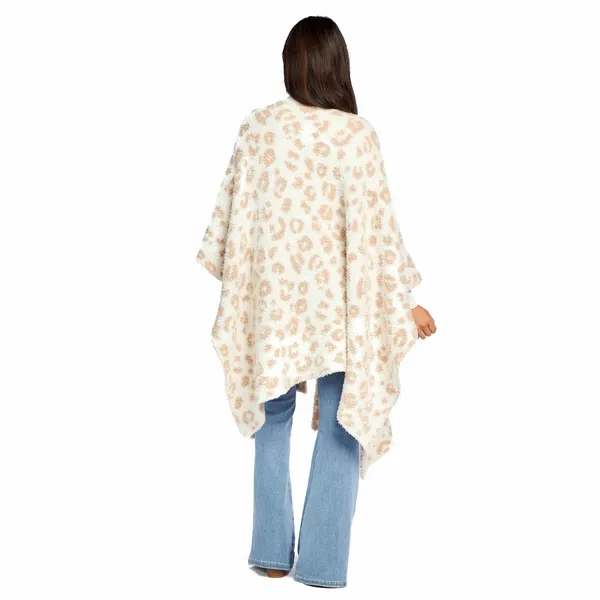 Dawn Chenille Poncho - Taupe