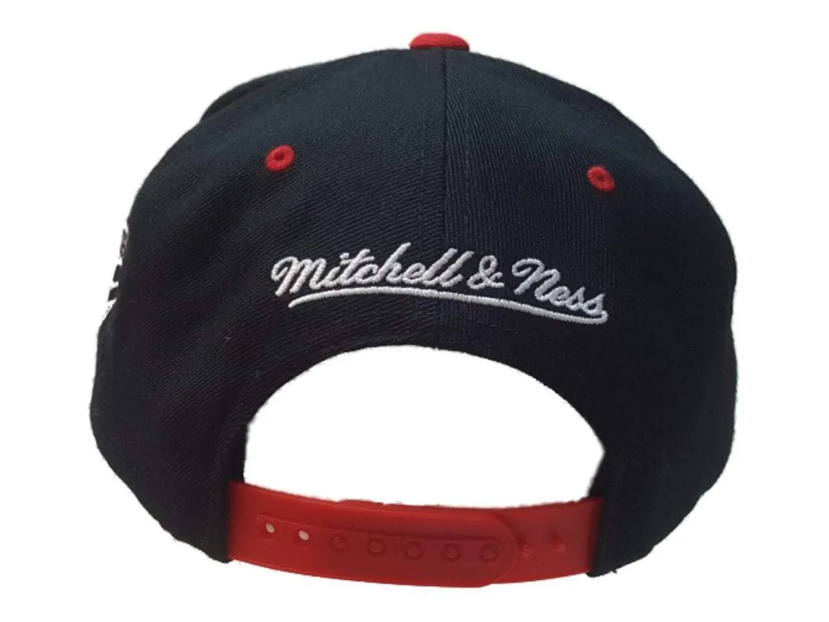 D.C. United Mitchell & Ness Black Red Adjustable Flat Bill Snapback Hat Cap