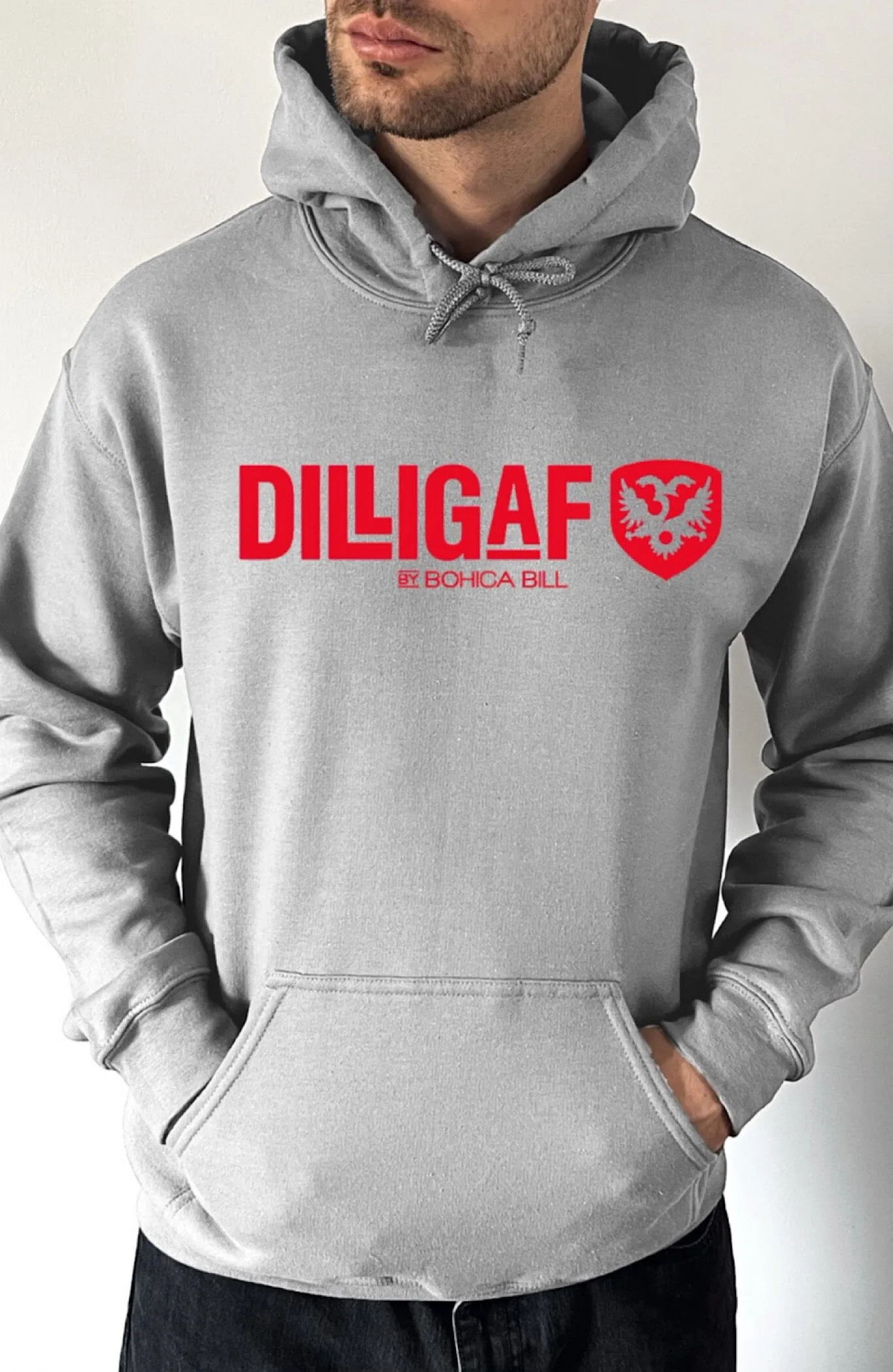 Dilligaf Classic Pullover Hoody Grey & White Variety