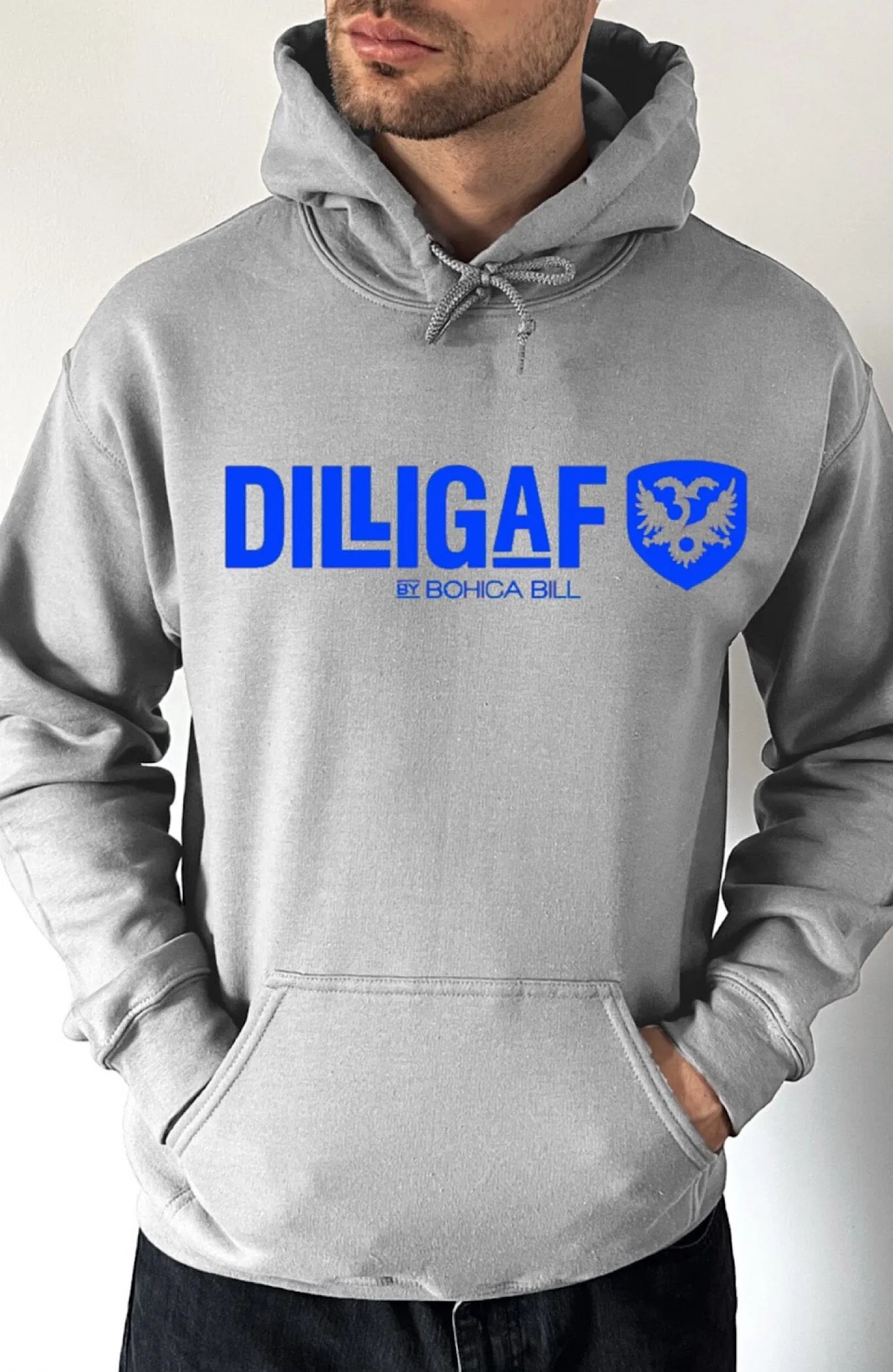 Dilligaf Classic Pullover Hoody Grey & White Variety