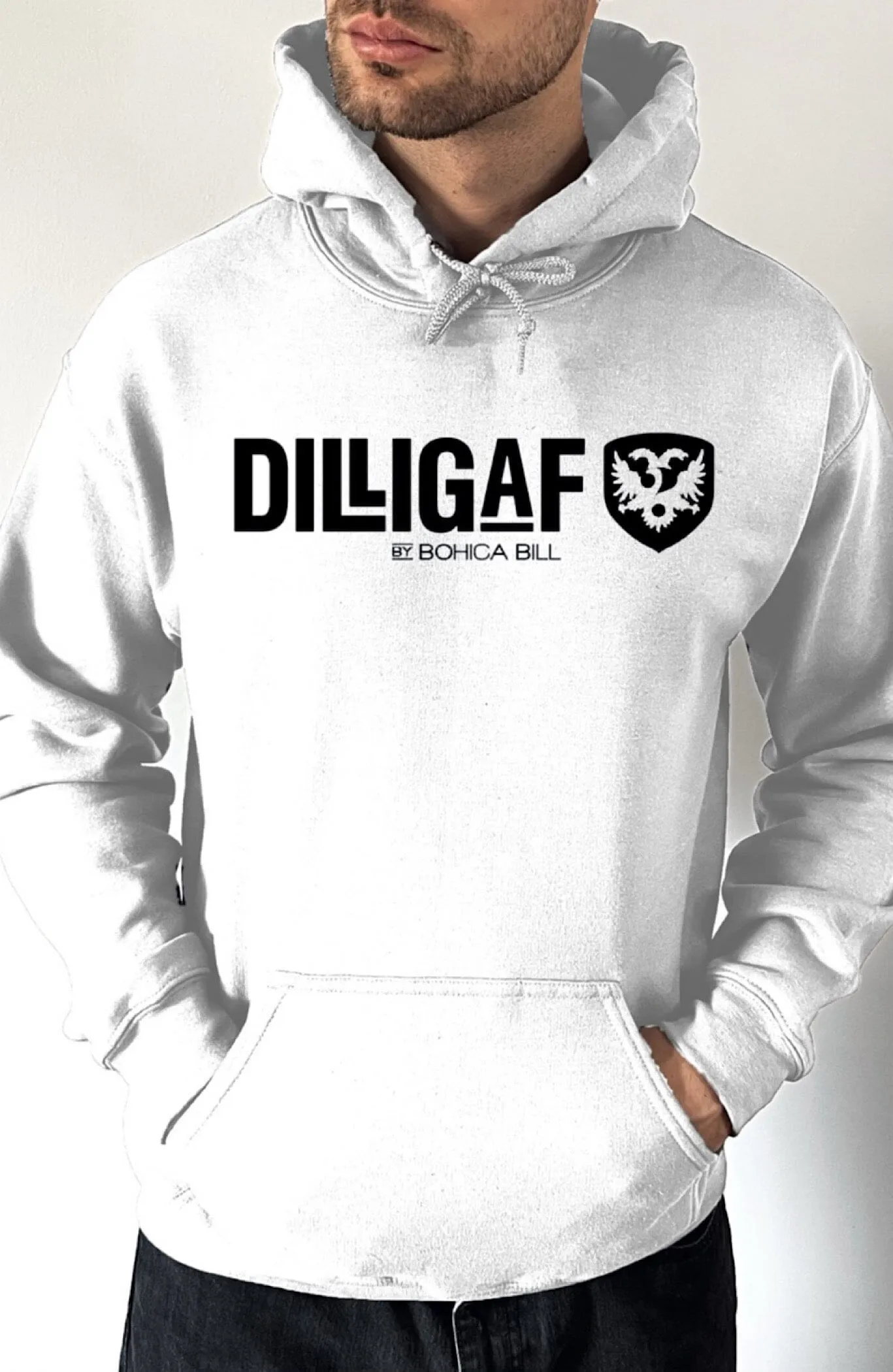 Dilligaf Classic Pullover Hoody Grey & White Variety