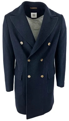 Eleventy Double Breasted Peacoat in Navy