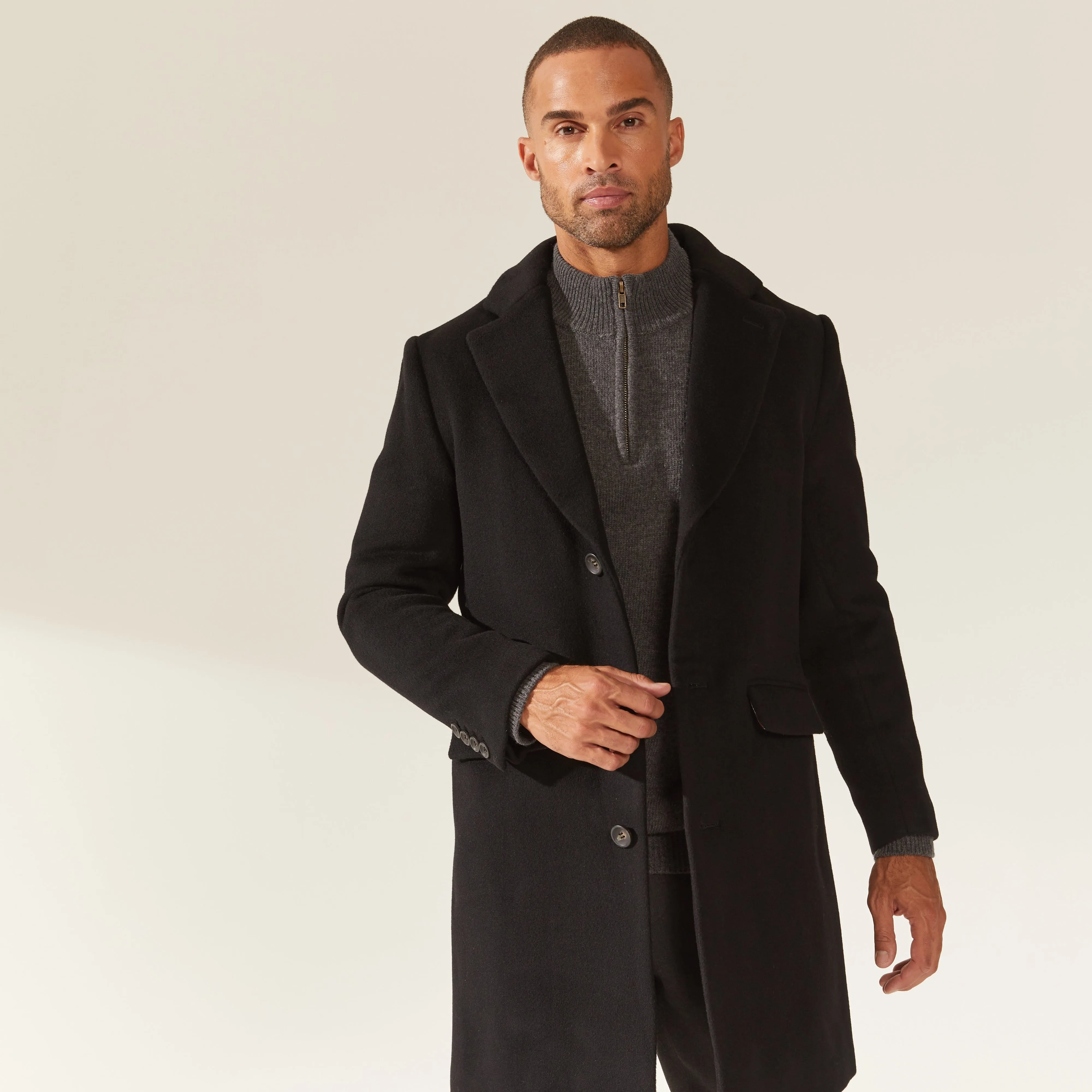 Elias Cashmere-Wool Car Coat