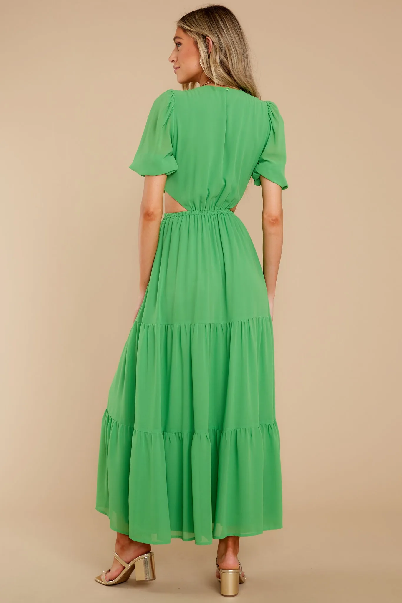 Enjoy The Sunshine Green Maxi Dress