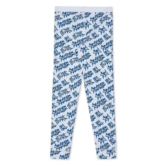 ERL - Kids Cotton Printed Long John Knit - (Blue/White)