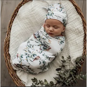 Eucalypt Snuggle Swaddle & Beanie Set