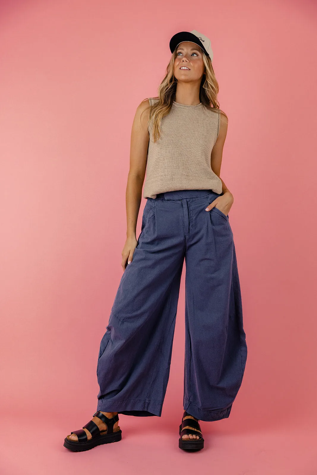 Free People Tegan Washed Barrel Trouser