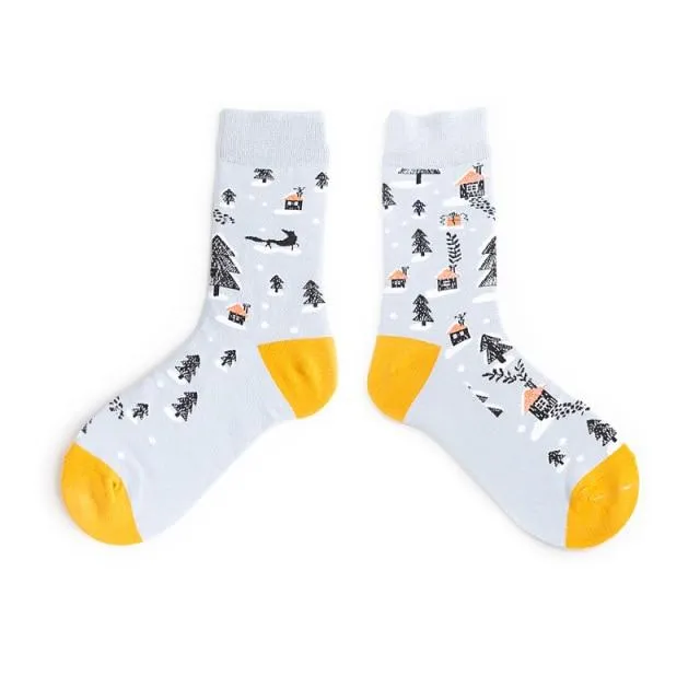 Funny Women Socks Cotton Unisex Crew Socks Women Streetwear Socks