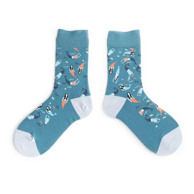 Funny Women Socks Cotton Unisex Crew Socks Women Streetwear Socks