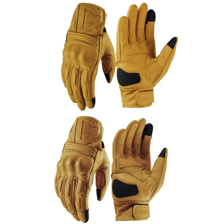 GHOST RACING Motorcycle Riding Anti-fall Warm Breathable Full-finger Gloves, Size: XL(With Hole)