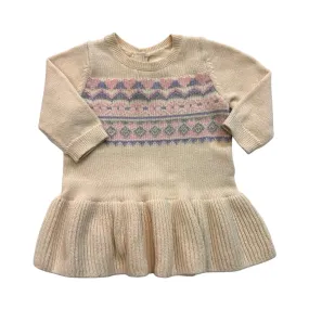 Girls Gap Size 3-6 Months Ivory Knit Sweater Dress