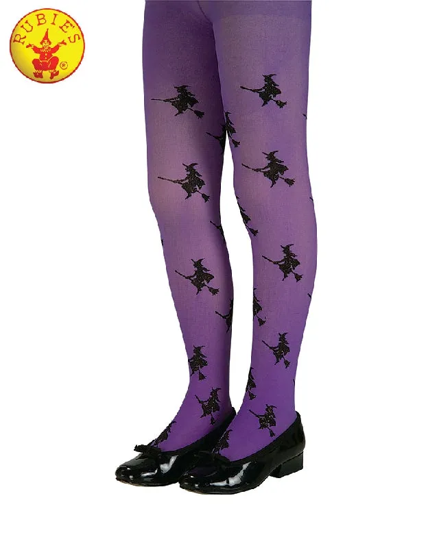 Glitter Witch Tights - Purple