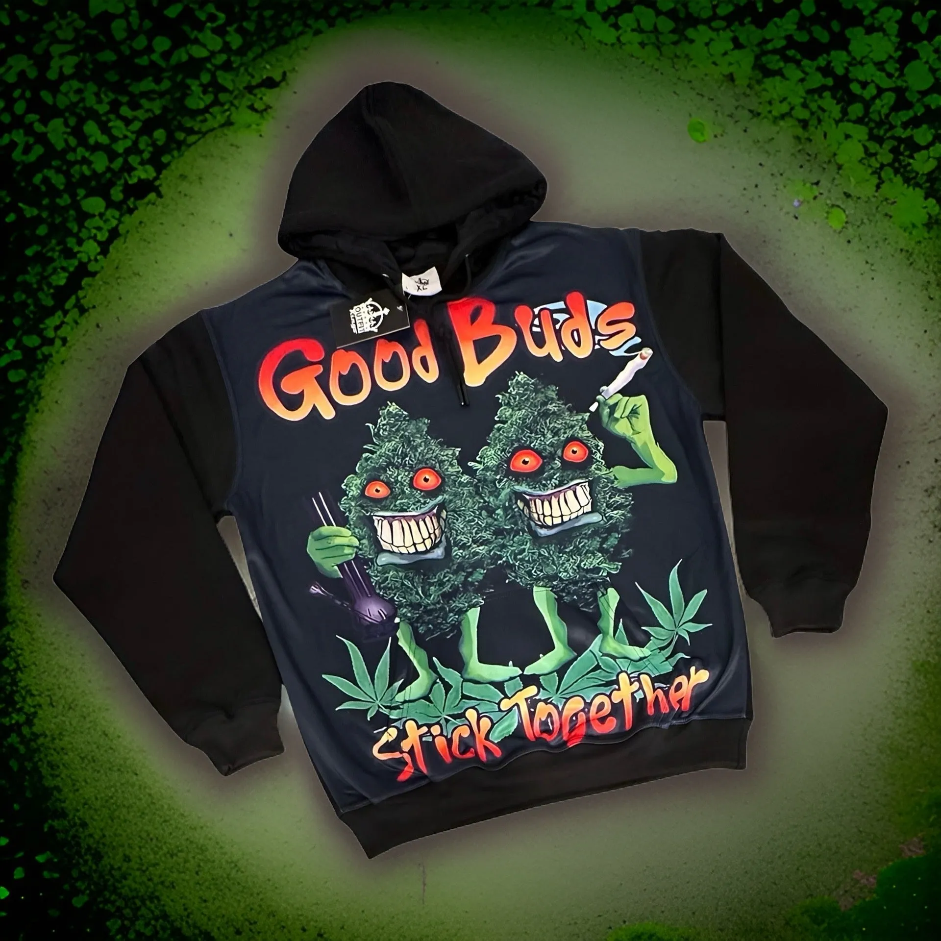 *GOOD BUDS STICK TOGETHER* PULLOVER HOODIES (BACK EMBROIDERY)