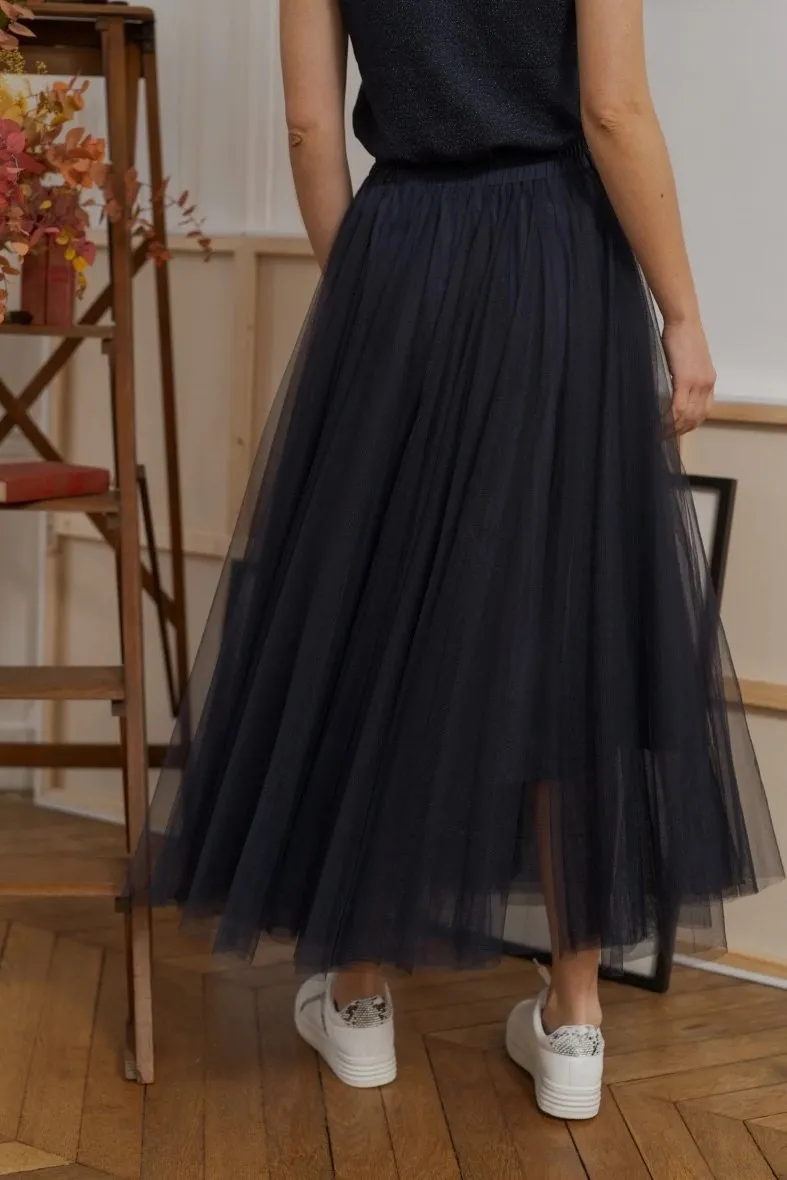 Grace Tulle Skirt | Navy